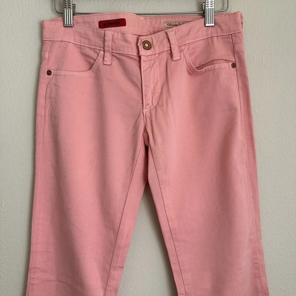 AG Adriano Goldschmied The Dietrich Flare Jeans Womens 26R Pink Low Rise Stretch